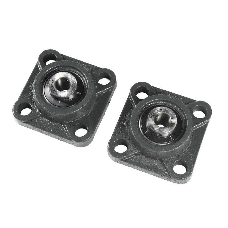 HQRP 2-Pack UCF201-8 Pillow Block Bearing 1/2 inch Bore, 4-Bolt