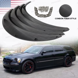 POPSTORE Carbon Fiber 4pcs Fender Flares Extra Wide Wheel Arches For Dodge Challenger