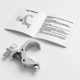 QWORK Aluminum Stage Light Truss Clamp 10 Pack, 1.18" to 1.97" Fit, 330lb Load for DJ Booth, Theatrical Rig & Event Setup