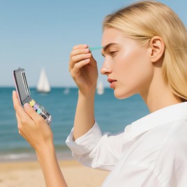 Initial E Tweezers with Mirror for Women Facial Hair, Best Gifts for Teen Girl/Daughter/Friend/Mom/Bridesmaid/Wife/Girlfriend, Unique Gift for Birthday/Anniversary/Mothers Day/Valentines Day/Christmas