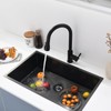 GIMILI Black Kitchen Faucet with Pull Down Sprayer Single Hole
