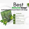 Natural Detox Activated Charcoal Neem Oil Bar Soap | Deep
