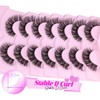 Mavphnee Eyelashes Natural Look Lashes Wispy D Curl False Eyelashes