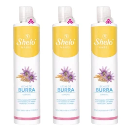 Sheló Nabel Leche De Burra Corporal Shelo Nabel® 530ml. 3 Piezas