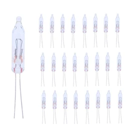 Generic 12 Volt Mini Christmas Replacement Bulbs for Incandescent String Lights, Pinched Base, 0.96 Watt, 80 mA (20), White