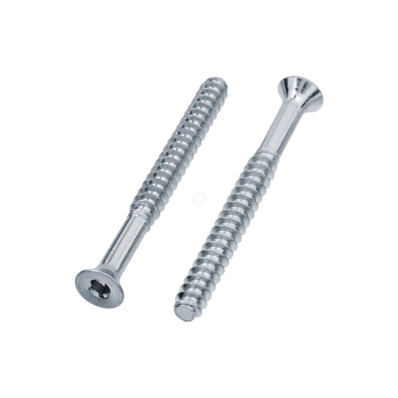 7mm x 85mm Silver Hex Socket Flat Head Confirmat Screws