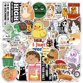 200Pcs Funny Meme Stickers, Classic Sarcastic Meme Stickers, Waterproof Vinyl Graffiti Decals for Laptop Skateboard Bicycle, Teens and Adults