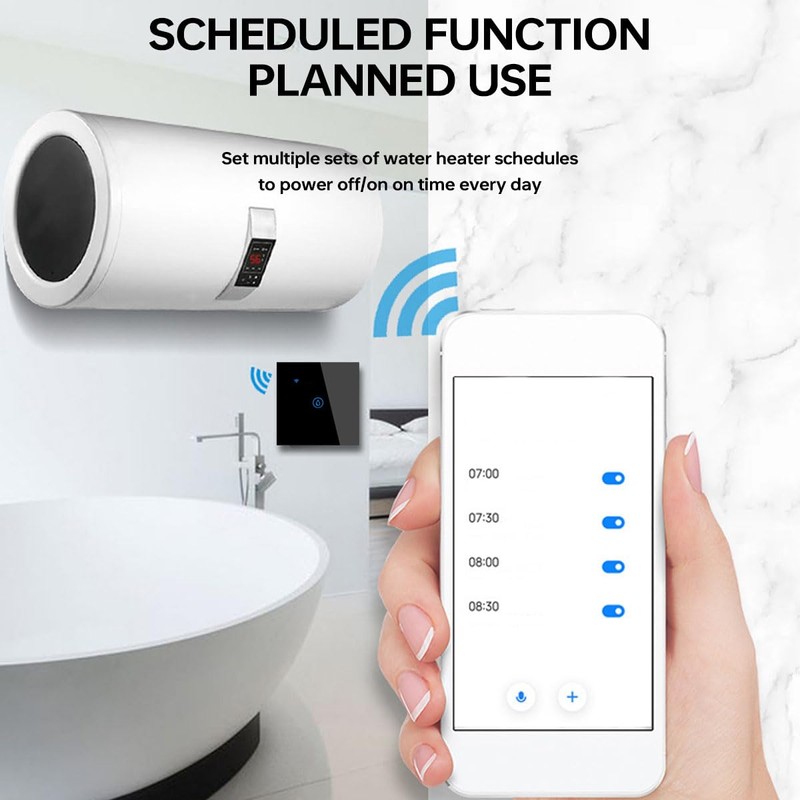 Acmerota Smart Immersion Heater Timer Switch,Black Smart Water Heater Timer