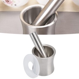 Tnfeeon Stainless Steel Garlic Mortar, 188 Mortar Pestle Set Good Stability for Restaurant for Home