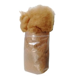 Super Clean Fine Camel Wool Fiber Filler Cloud for Stuffing, Needle Felting, Spinning,Blending and Dryer Balls, Carded,Un-Dyed,Natural Brown, 19 Micron (4oz)