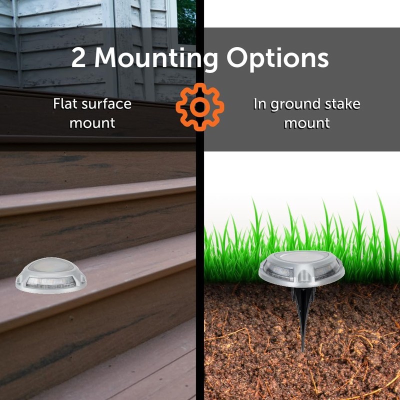 Step Light with Motion Sensor, Set of 4 Driveway Lights,