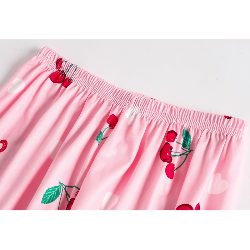 Vopmocld Girls 2PCS Pajama Sets Button Down Short Sleeve with