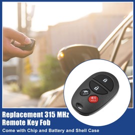 ACROPIX 315 MHz Keyless Entry Remote Key Fob Fit for Toyota Highlander 2008-2013 for Toyota Sequoia 2008-2018 GQ43VT20T - Pack of 2 Black