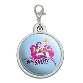 GRAPHICS & MORE Wonder Woman Take Your Best Shot Chrome Plated Metal Pet Dog Cat ID Tag