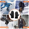Men Winter Mittens Shearling Sheepskin Mittens Warm Fur Lined Mittens