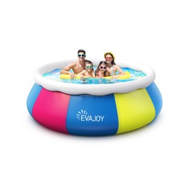 EVAJOY 10ft x 30in Above Ground Swimming Pool - Easy Set Inflatable Top Ring for Adults, Family, Backyard, Outdoor With Cover