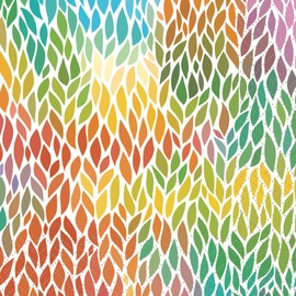 IHR Ideal Home Range Cocktail Napkins Disposable 3-Ply Paper Party Napkin Pack, 5" x 5", Leaves Mosaic, 20-Count