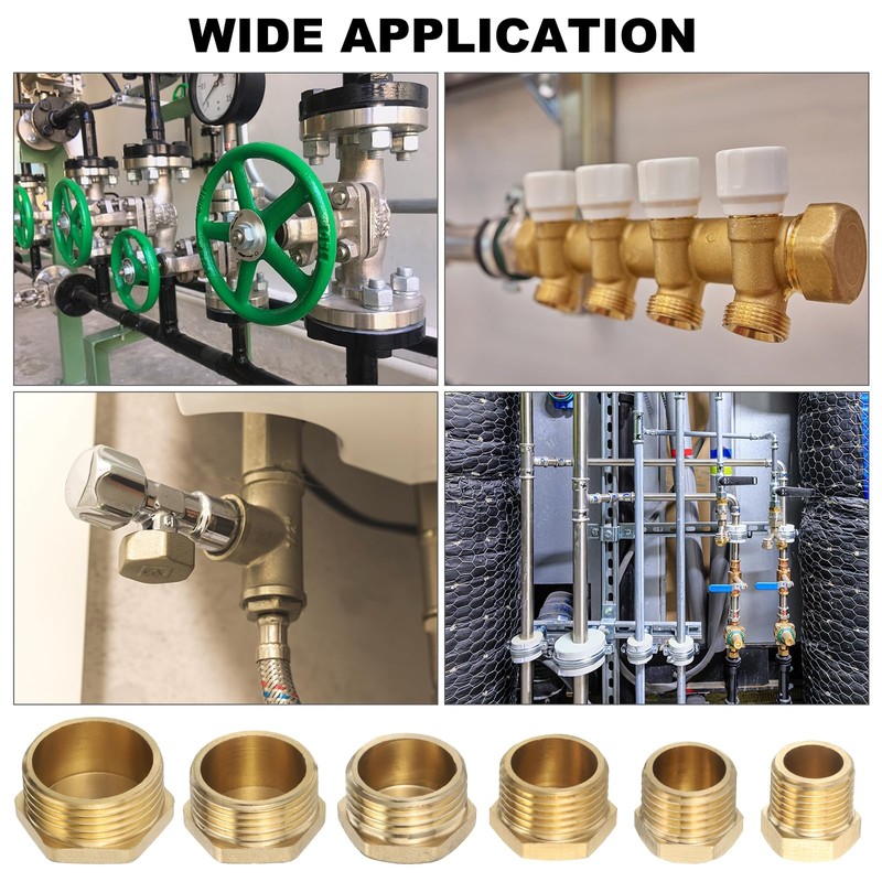 sourcing map 4 Pcs Brass Outer Hex Thread Fittings, G3/4"