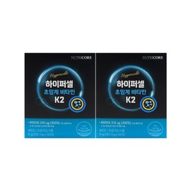 Nutricore Hypercell Supercritical Vitamin K2 300mg x 30 tablets x 2 boxes / 뉴트리코어 하이퍼셀 초임계 비타민 K2 300mg x 30정 x 2박스