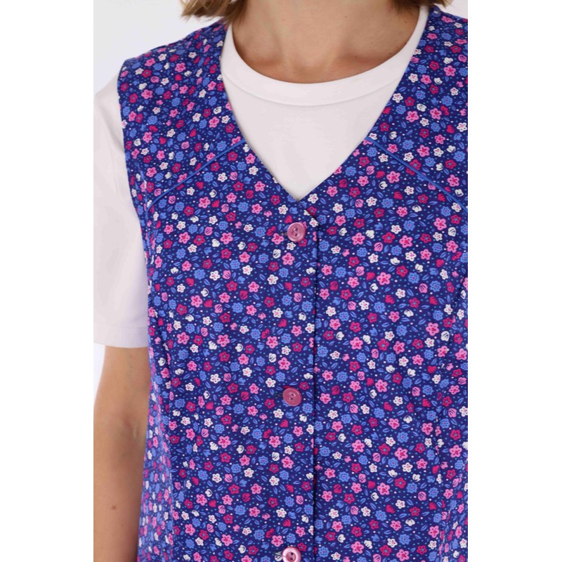 7/8 Tunic Cotton Colourful Apron Short without Sleeves Cooking Apron,