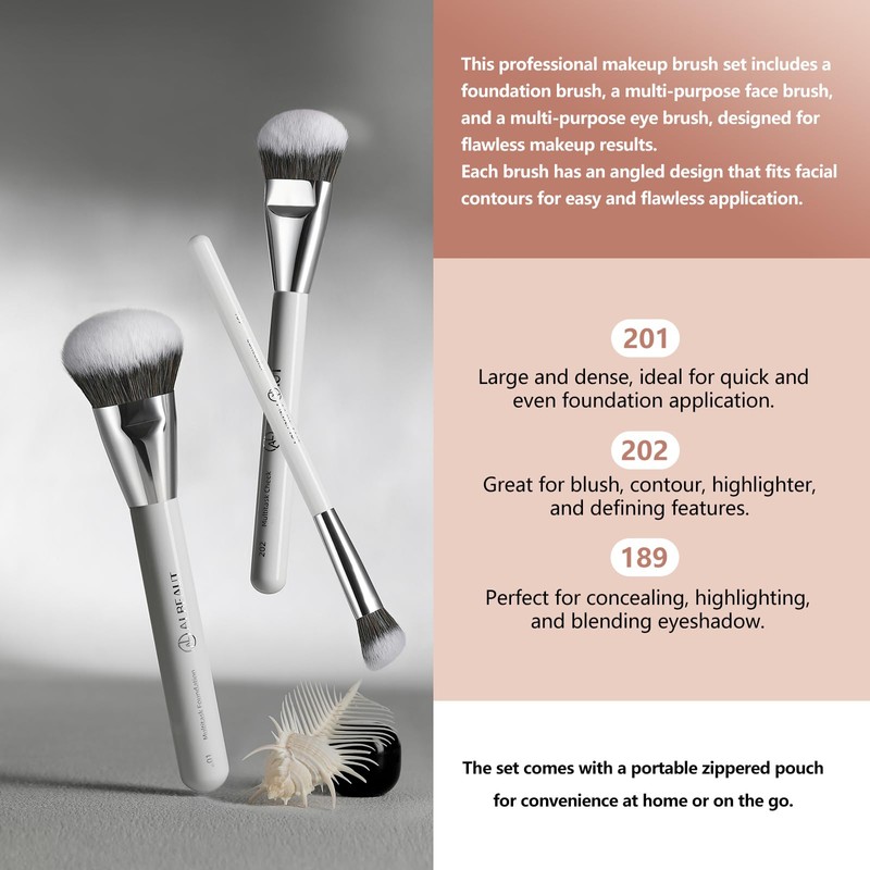 Albeaut Makeup Brush for Foundation Concealer Blush Contour Liquid Cream