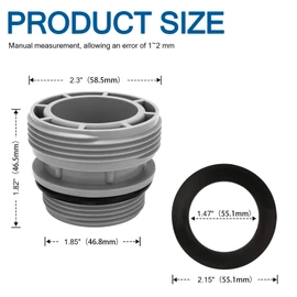 Hose Conversion Adapters Kit for Intex & Coleman Pools, 4560 40mm Hose to 1 1/2 Inch Filter Hose Conversion Kit for Hayward Pool Filter Pump Hose Connector Above Ground Pools Part, 4 Pack, Grey
