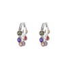 Crystal Dangle Hoop Earring for Women, Hypoallergenic Silver Plated and