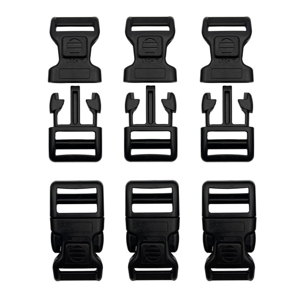 EesTeck 6 Set 20mm Extra Thick Heavy Duty Buckle Clips,
