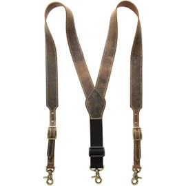 Nocona Belt Co. Men's Nocona USA Basic Suspender, Brown, Large