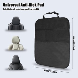 Pack of 2 Car Seat Protection Backrest Protection for Children, Car Seat Protector, Child Seat, Back Seat Protector, Car Children, Front Seats, Waterproof, Easy Care, with 3 Pockets for Water and Dust