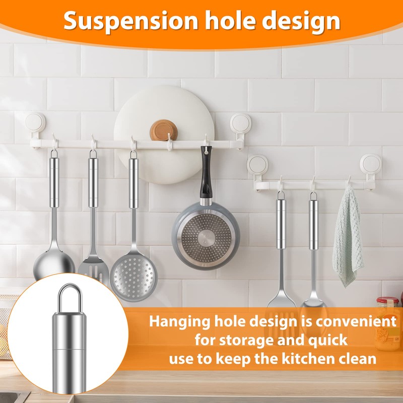 Stainless Steel Cooking Utensils Set - 5 Pcs Metal Professional
