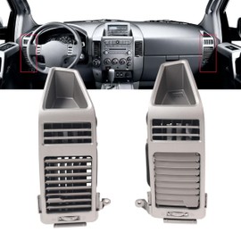 2Pcs Gray Dashboard A/C Vent Panel Fits for Nissan Armada 2005-2006, Fits for Nissan Titan 2004-2006, Left & Right Side AC Air Vent Grille Replaces OE# 7S000 68420-7S000 68420-9FD0B