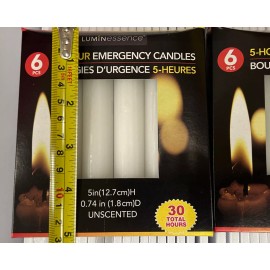 Luminessence Emergency Candles 60hrs Burn Time Camp Home Luminessence Long-burn Candle 2pk 12