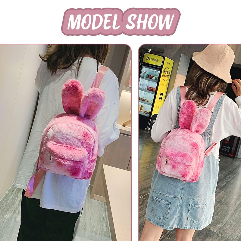 Jywmsc Cute Bunny Backpacks for Girls, Women Cute Rabbit Ears