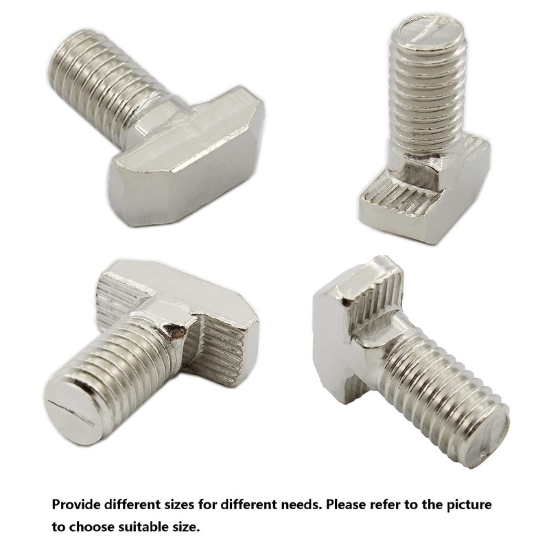 20 PCS M8 Thread T-Slot Drop-in Stud Sliding Screw Bolt,