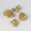 Modern Brushed Brass Gold Round Cabinet Kitchen Knobs Dresser Drawer