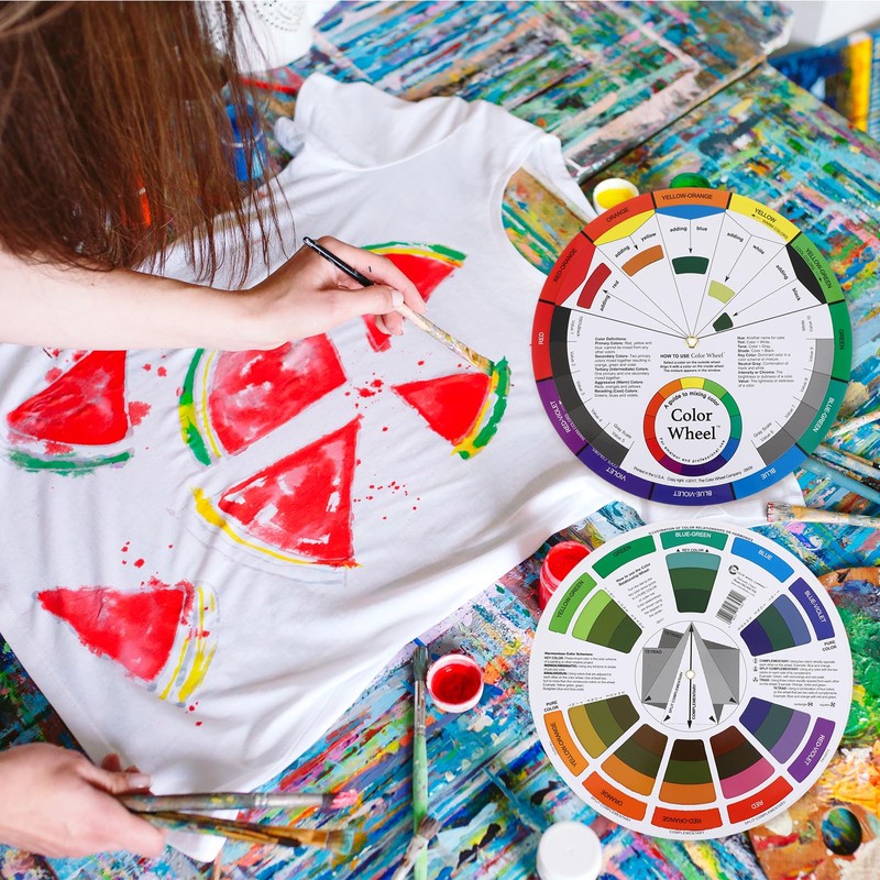 AOZUO Colour Circle, Dictionary of Colour Combinations, Colour Wheel Learning