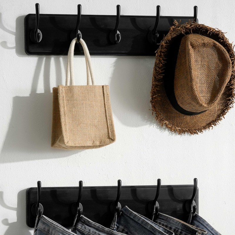 SKOLOO Rustic Wall Mounted Coat Rack, Case of 2, Pine