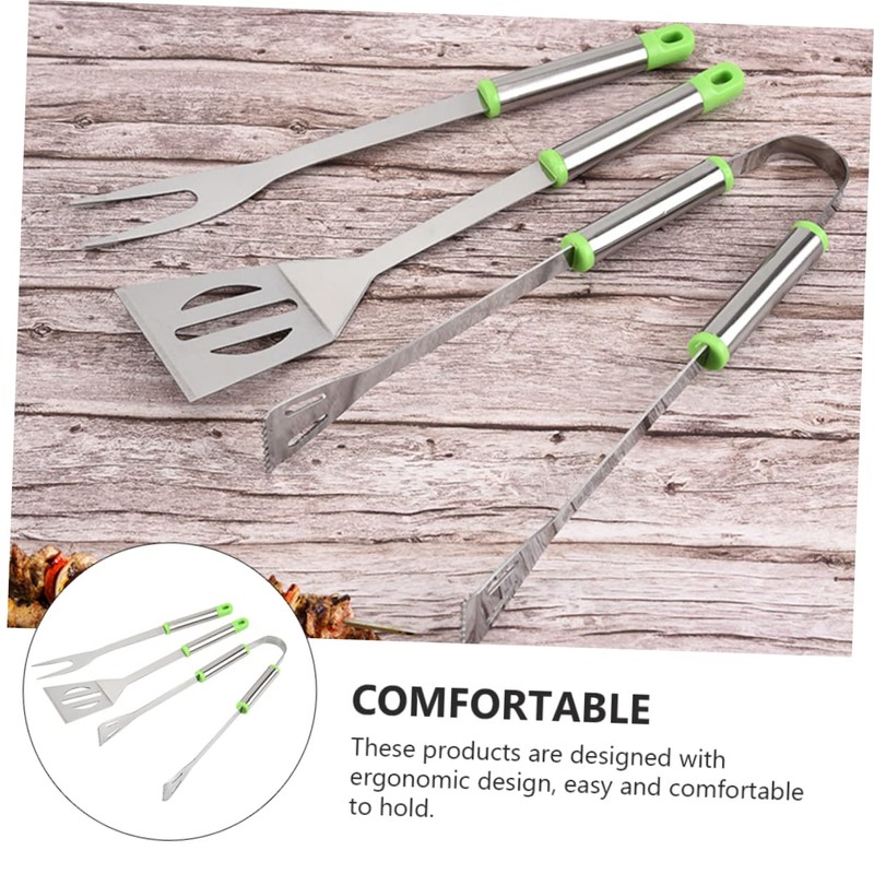 LABRIMP 1set Professional Grill Fork BBQ Tool Kit for Outdoor