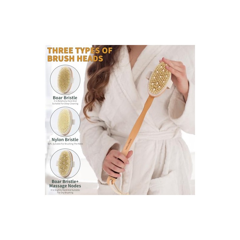DEBETOOL Dry Brush Set for Body & Face - Dry