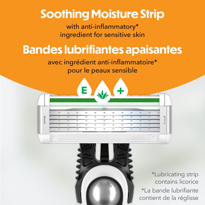 BIC Flex 5 Sensitive Men's Disposable 5-Blade Razors, Comfortable Shave,