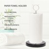 Y Luxe Black-Silver Marble Countertop Paper Towel Holder - Elegant