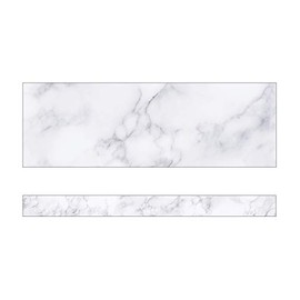 Schoolgirl Style Simply Boho Marble Straight Bordersâ12-Piece Solid Marble Bulletin Board Border Strips, Classroom and Homeschool Decorations (3' x 3")