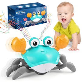 Crab Baby Toy, Children's Toy from 1 2 3 Years Tummy Time Toys Baby Toy from 6 7 8 9 10 Months Crawling Crab Gift Child 1-3 Years Boy Girl Crawl Musical Toys for Babies