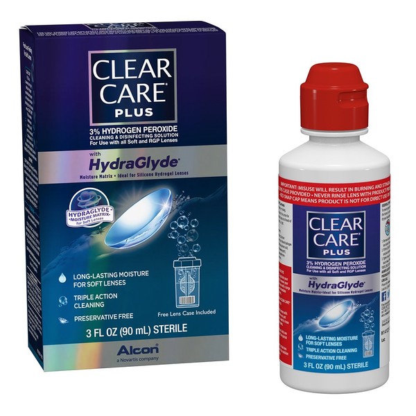 Clear Care Plus Cleaning Solution Travel Pack, No Flavor, 3 Fl Oz
