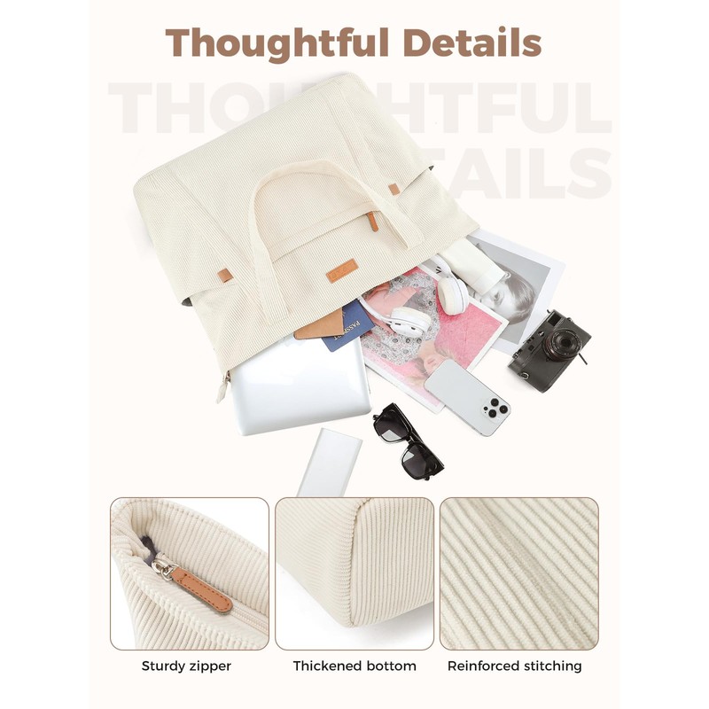 Lekespring Women's Handbag Shopper Bag, beige, M