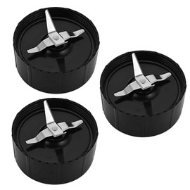 Cross Blades for The Original Magic Bullet Blender 200w and NutriBullet Magic Kitchen Express 250w MB1001 Series - with Mixer Blade Rubber Seal Replacement Parts - 3 Pack