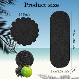15 Pack Ceiling Fan Filters for Blades, Activated Coconut Shell Carbon Filters,Easy to stick Air Filter Pad is Used to Eliminate Household Kitchen Odors and Dust Pollutants Making the Air Fresh