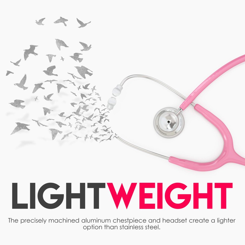 MDF Instruments, Acoustica Lightweight Stethoscope for Doctors, Nurses, Students, Home