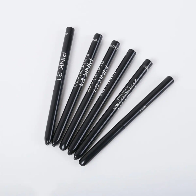 Pack de Delineadores de Ojos Negros Lápiz Waterproof y Larga